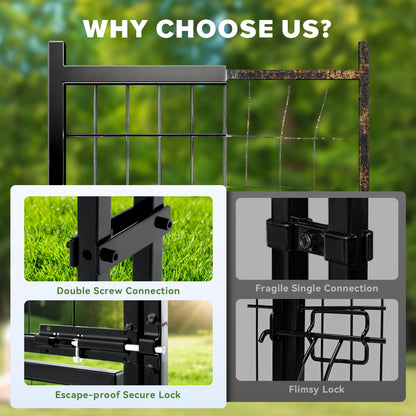 Extra Large Outdoor Dog Kennel | Heavy-Duty Welded Wire Playpen with Waterproof Roof & Safety Lock